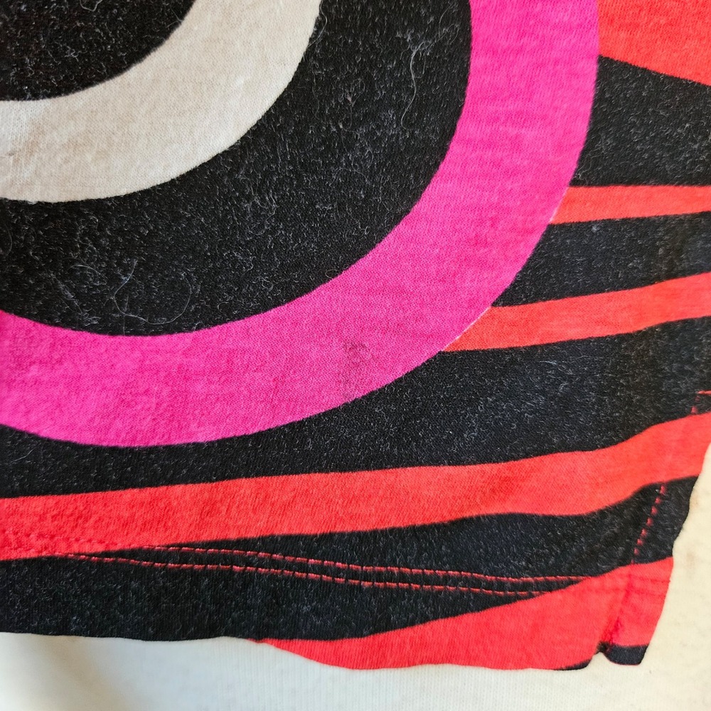 Vtg Y2K Custo Barcelona Graphic Face Mixed Print Turtleneck Long Sleeve Top S - Picture 3 of 6